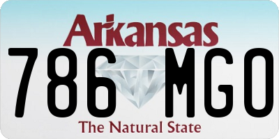 AR license plate 786MGO