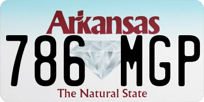 AR license plate 786MGP