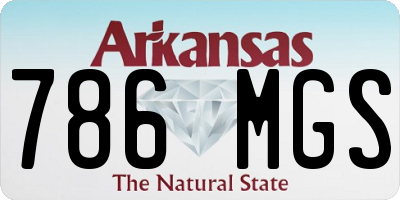 AR license plate 786MGS