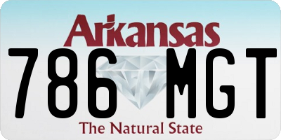 AR license plate 786MGT