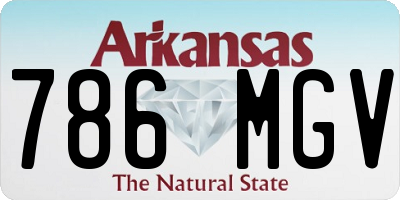 AR license plate 786MGV