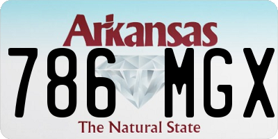 AR license plate 786MGX