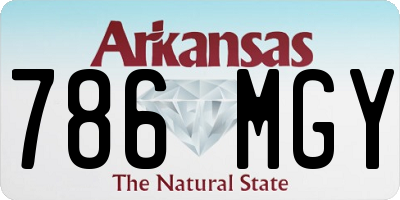 AR license plate 786MGY