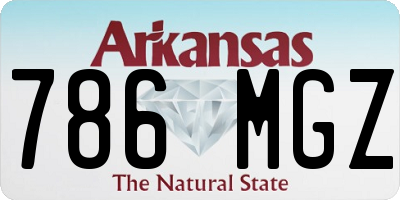AR license plate 786MGZ