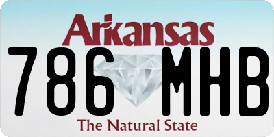 AR license plate 786MHB
