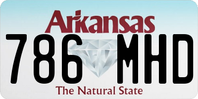 AR license plate 786MHD