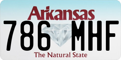 AR license plate 786MHF