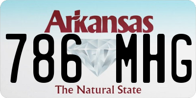 AR license plate 786MHG