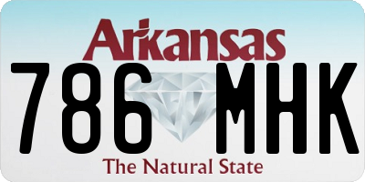 AR license plate 786MHK