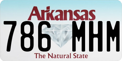 AR license plate 786MHM