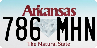 AR license plate 786MHN