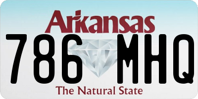 AR license plate 786MHQ