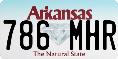 AR license plate 786MHR