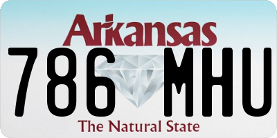AR license plate 786MHU