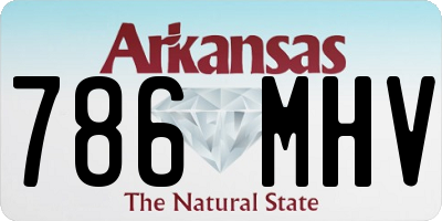 AR license plate 786MHV