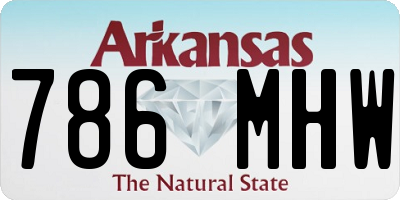 AR license plate 786MHW