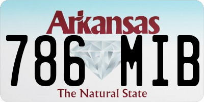 AR license plate 786MIB