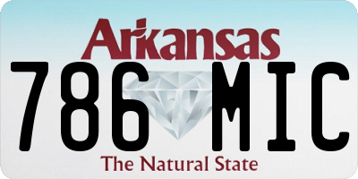 AR license plate 786MIC