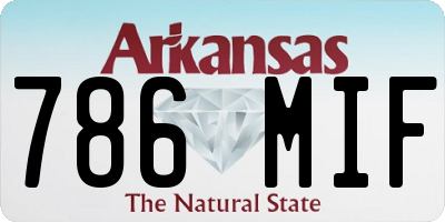 AR license plate 786MIF