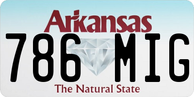 AR license plate 786MIG