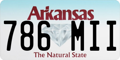 AR license plate 786MII