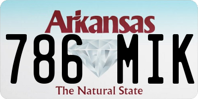 AR license plate 786MIK