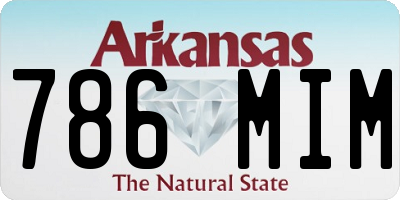 AR license plate 786MIM