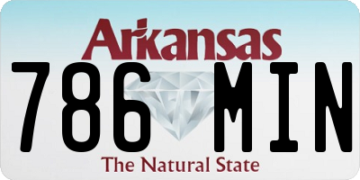 AR license plate 786MIN