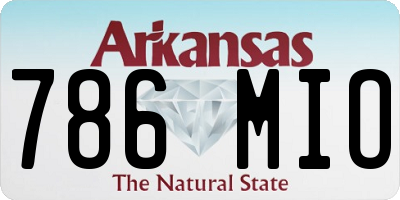 AR license plate 786MIO