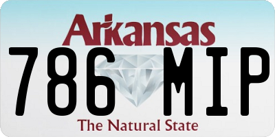 AR license plate 786MIP