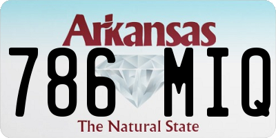 AR license plate 786MIQ