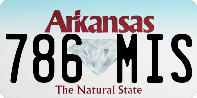 AR license plate 786MIS