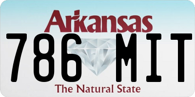 AR license plate 786MIT