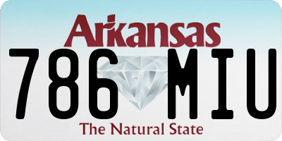 AR license plate 786MIU