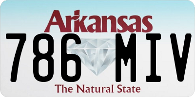AR license plate 786MIV