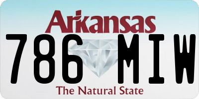 AR license plate 786MIW