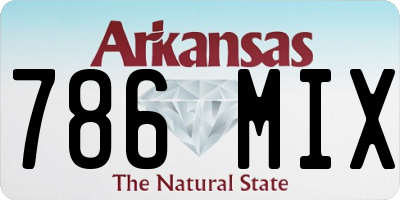 AR license plate 786MIX