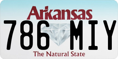 AR license plate 786MIY