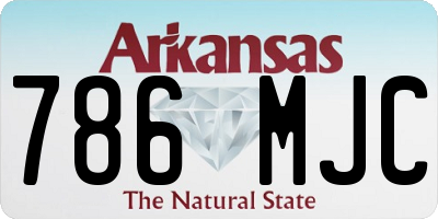 AR license plate 786MJC