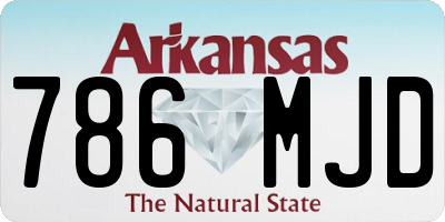 AR license plate 786MJD