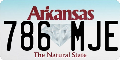 AR license plate 786MJE