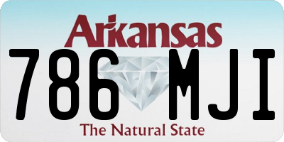 AR license plate 786MJI