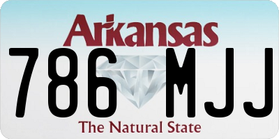 AR license plate 786MJJ