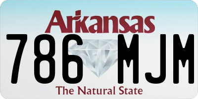 AR license plate 786MJM