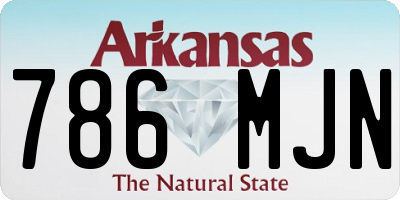 AR license plate 786MJN