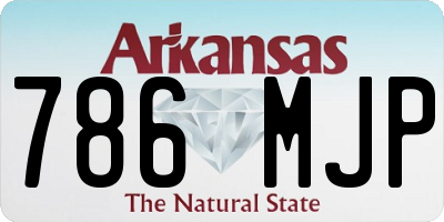 AR license plate 786MJP