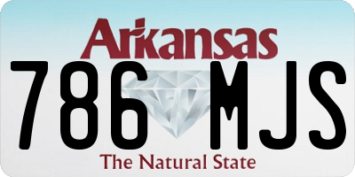 AR license plate 786MJS