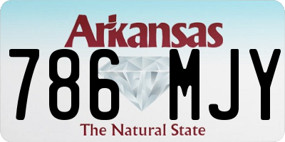 AR license plate 786MJY