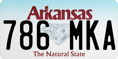 AR license plate 786MKA