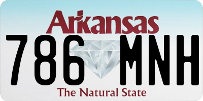 AR license plate 786MNH